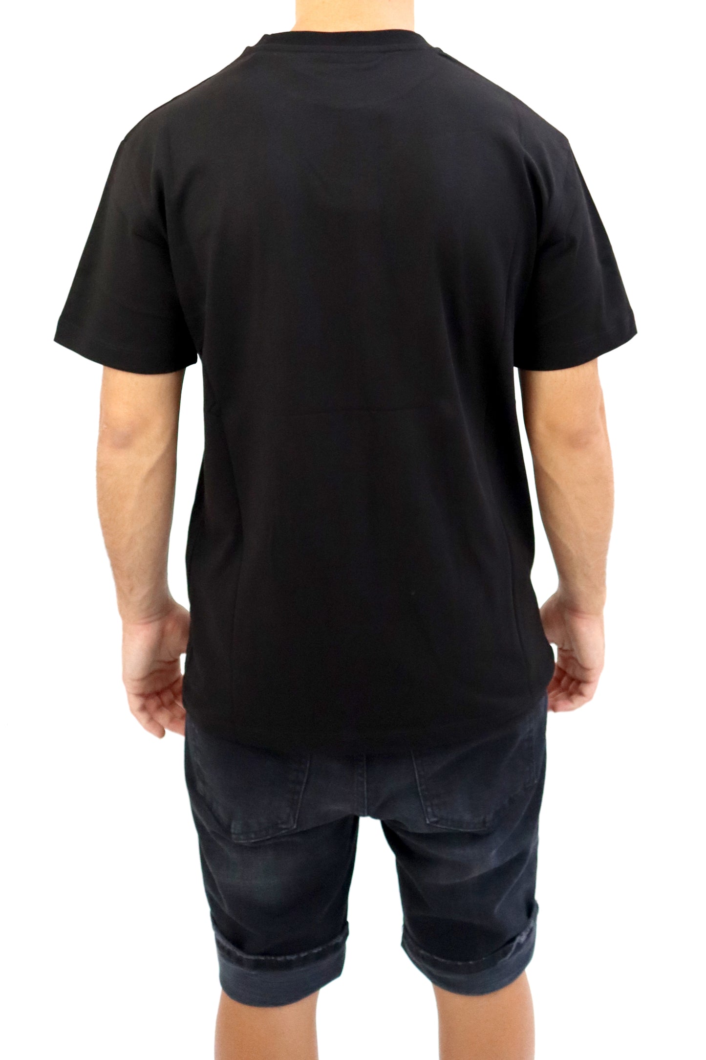 BALMAIN T-Shirt Printed nera stampa bianca
