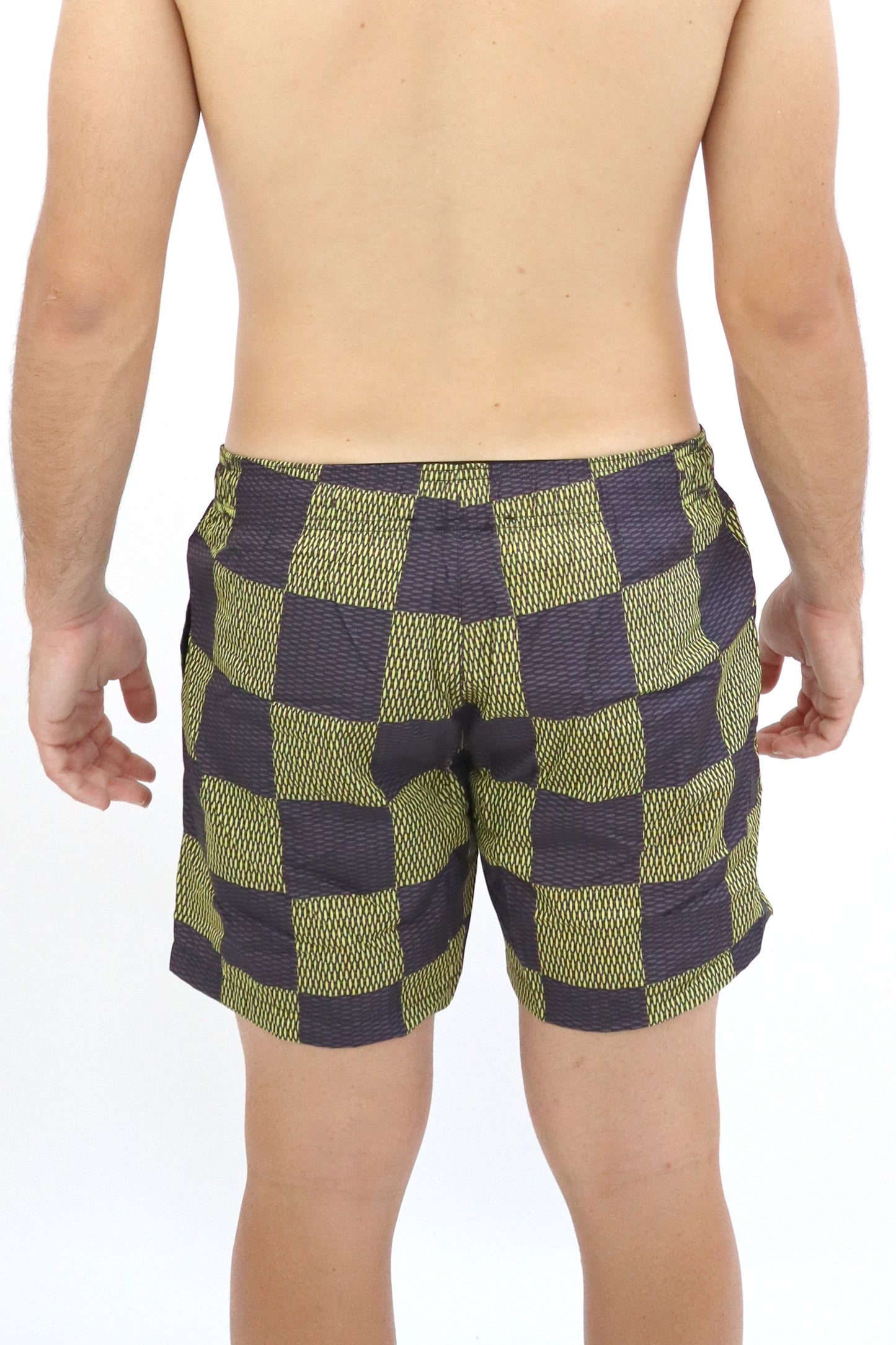 LV costume a quadri verde e blu