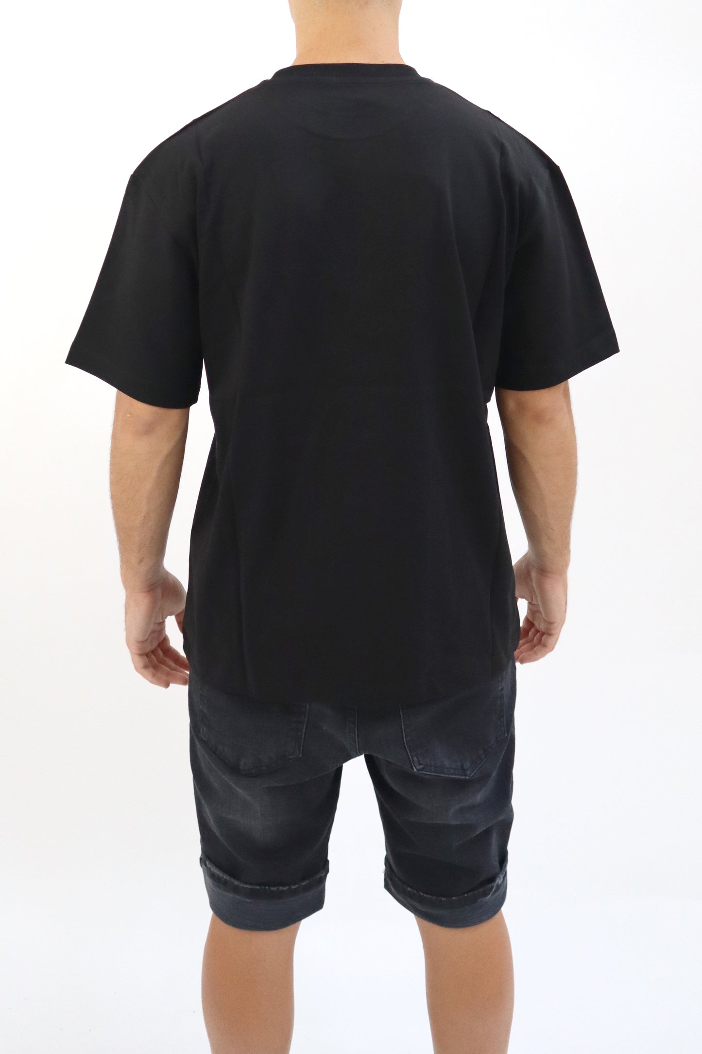 BALMAIN T-Shirt in jersey con stampa logo nera