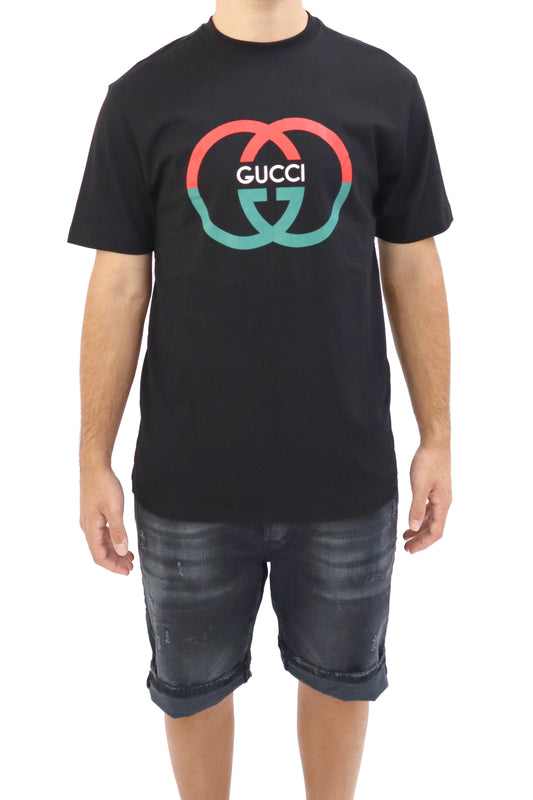 GUCCI T-Shirt interlocking G in jersey nero